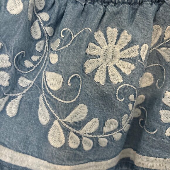 Rebecca Minkoff Off-Shoulder Denim Chambray Dress - Picture 4 of 5